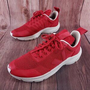 Rick Owens X Veja Performance Runner Sneakers Mens 11.5 Red Shoes Lace Up Mesh